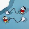 Милый металлический значок Crayon Shin-chan с цепочкой, дизайн мультяшного персонажа, материал сплав Xz3014xz3015 Цвета