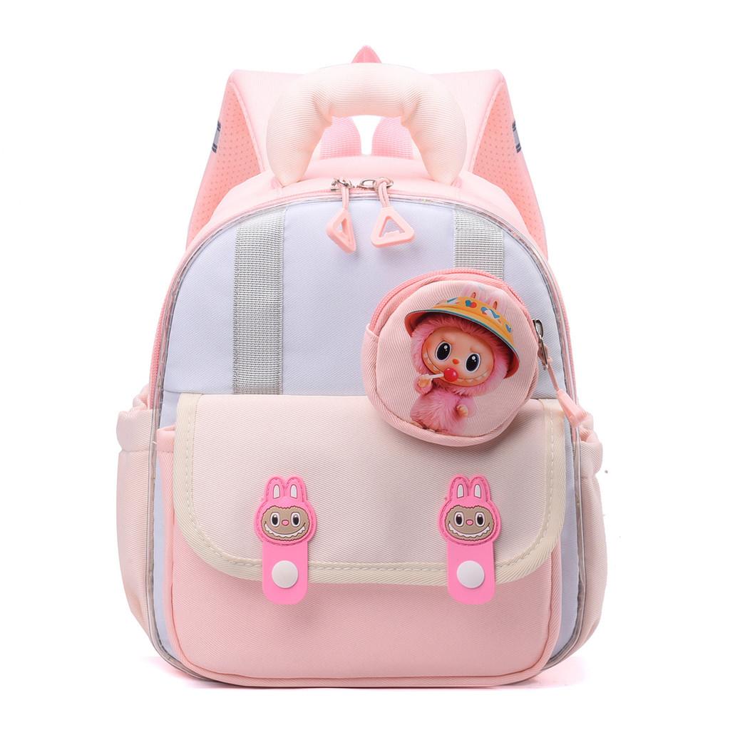 Childrens Cartoon Labubu Backpack With Breathable Oxford Material For Toddlers And Preschoolers