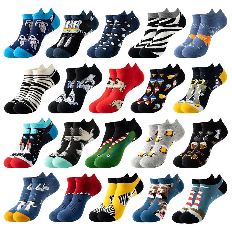 Men's Socks Invisible Short Summer Socks Quality Business Casual Spring Color Combed Cotton Woman Boat Socks