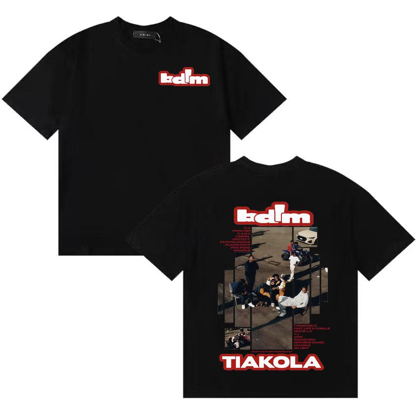 Rapper TIAKOLA Bdim Tour Merch T Shirt Oversized Unisexs Fashion Short Sleeve Tshirt Vintage ONeck Loose Tee Clothing Teenagers