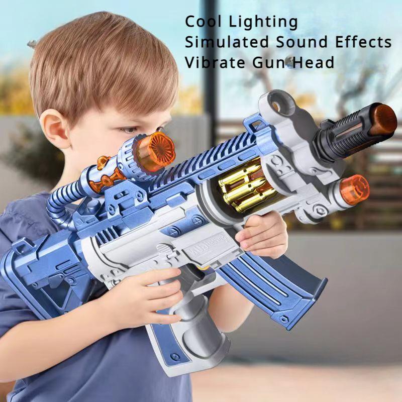 Light UP Toy Gun Sound Effect Spinning LED Non-firing Pistol Rotating Magazine Gun Police Role Play Prop Kids Birthday Gift