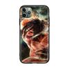 Мягкий черный чехол W-30 Anime Attack on Titan для iPhone 11 12 13 14 15 6 7 8 X XS Pro Max XR Samsung S21 S22 S23 S24 FE Ultra S8 Plus