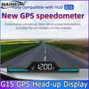 G15 HUD Проекционный дисплей Спидометр GPS Сигнализация о превышении скорости Скорость движения Время Дисплей для автомобиля Универсальные автомобильные электронные аксессуары