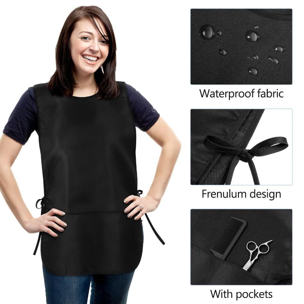 Deep Pockets Hair Stylist Apron Heavy Duty Stain Resistant Apron Salon Barber Apron  Cleaning Work