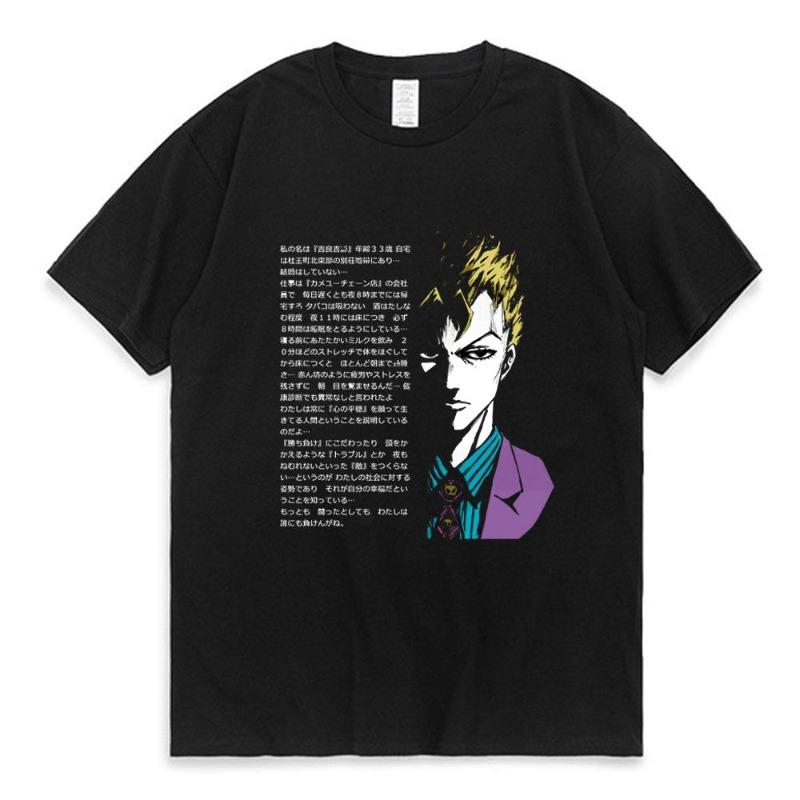 2026 Аниме JoJo's Bizarre Adventure Футболка Мужская Женская С коротким рукавом Вапорвейв Эстетика Футболка с Джотаро Хлопок Куджо Манга Футболка