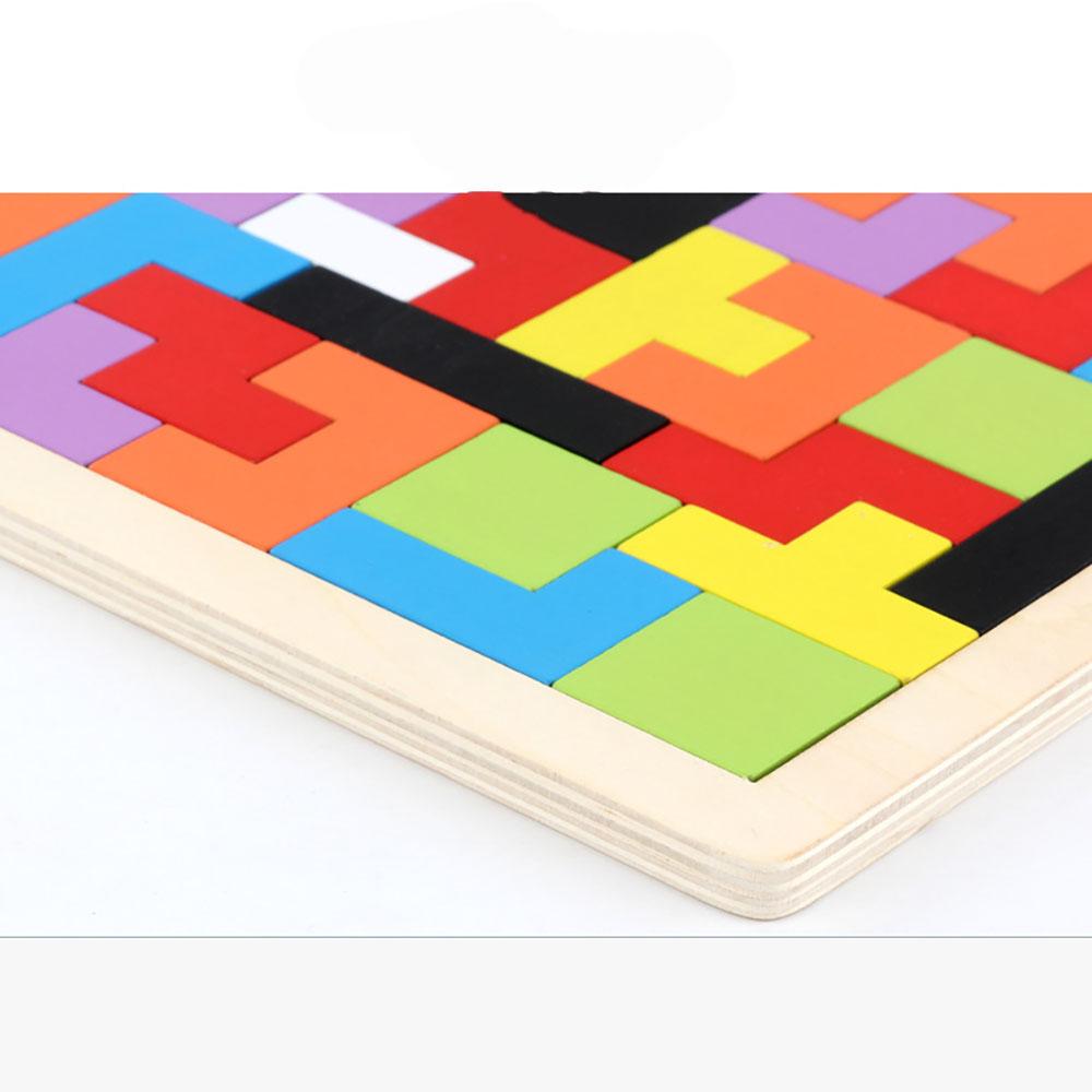 Wooden Cube Jigsaw Building Blocks Early Childhood Education Geometric Jigsaw Puzzle Early Education Toys