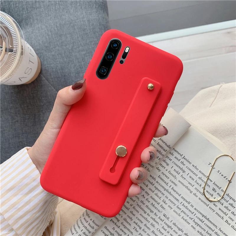 Силиконовый ремешок на запястье, чехол для телефона с держателем для iPhone, Samsung, Xiaomi, Huawei, мягкий чехол из ТПУ