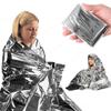 1 Pack Windproof Emergency Blanket Durable Camping Blanket Portable Silver Foil Blanket Outdoor