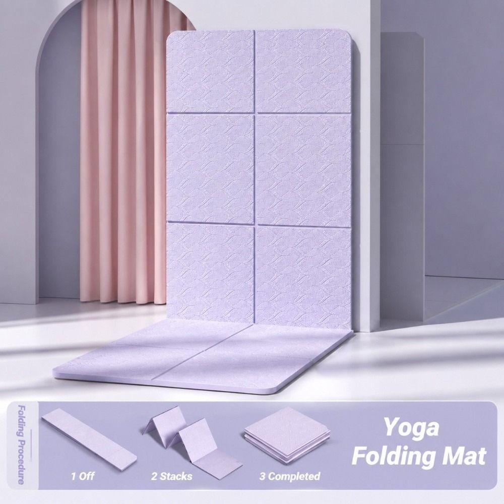 Foldable Folding Yoga Mat Non-Slip Exercise Mat New Travel Fitness Mat For Floor Workouts Dance
