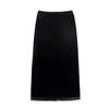 Kaslead New Women clothes Western Style Fashion Hem Sequins Sequin Split Velvet Skirt