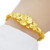 Sand Gold Brass Gold Flower Bracelet Jewelry Vietnamese Sand Gold Plated 24k Gold Bracelet for Women
