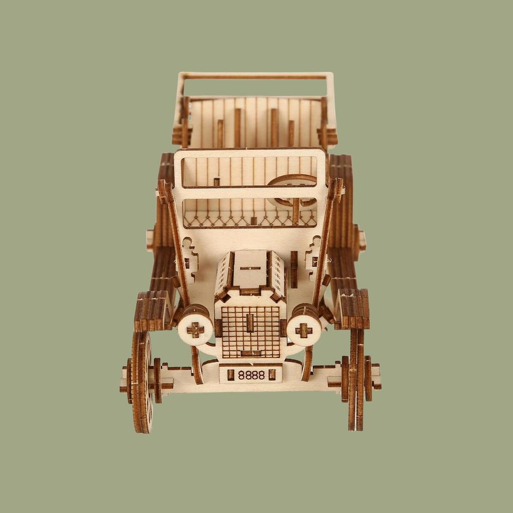 Собери свою собственную модель классического автомобиля - 3D деревянный пазл, увлекательный и познавательный DIY-подарок
