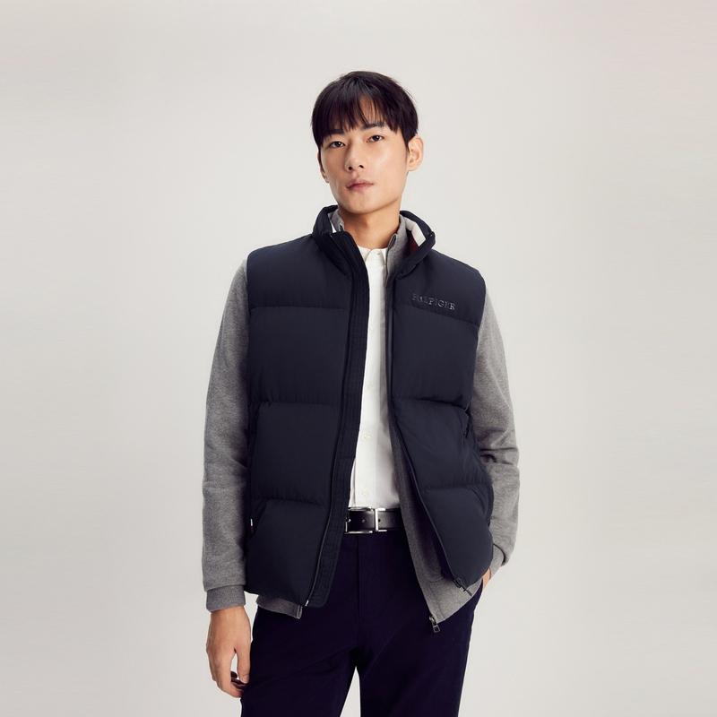 Tommy Hilfiger Down Vests Unisex Stand Collar Thickened MW0MW37113