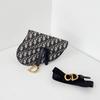 [Б/У] Мини-сумка Saddle 'Синий жаккард Dior Oblique' - Отличное состояние #JV0ZEL