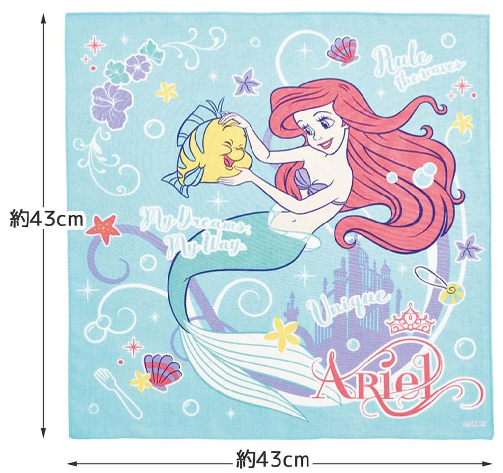 Skater Ланч-бокс Салфетка для ланча 43 x 43 см Детская Сделано в Японии Disney Ariel 24 KB4 Детская