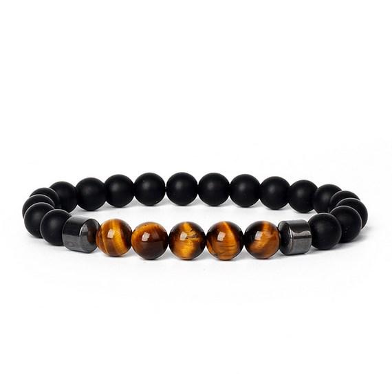 Браслет для йоги на лодыжку с черными бусинами в виде стрелы и сердца