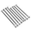 8PCS Metal Full Car Tie Rod Tie Lever Link Pull Rod for MN86 Series Model Upgrade RC CarSilver