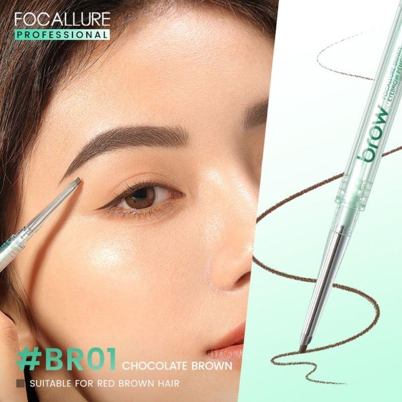FOCALLURE - Карандаш для бровей 2 в 1 - 4 цвета