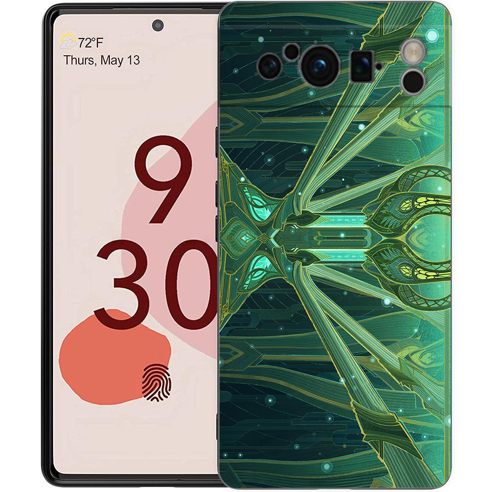 Genshin Impact Landscape Phone Case For Google Pixel 8 7 6 Pro 6A 7A 5G Soft Silicone Shockproof TPU Black Cover TPU Fundas