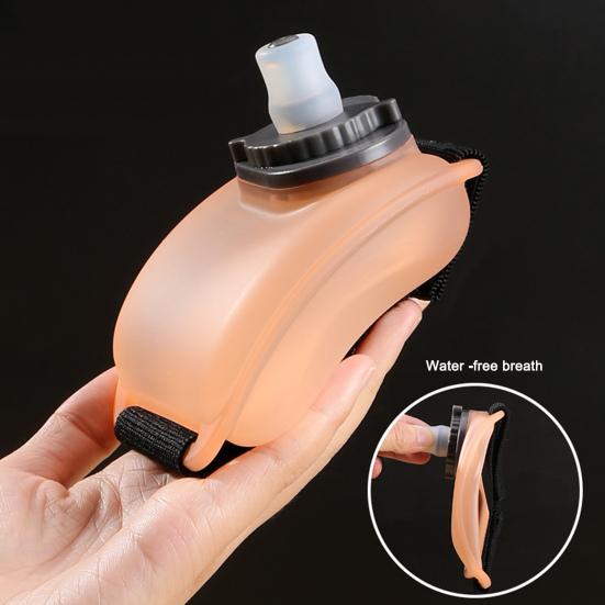 Outdoor Running Wrist Water Bottle Hand-Free Wearable Adjustable Wrist Water Bottle Portable Fitness Cycling Silicone Water Cup Sports Supplies