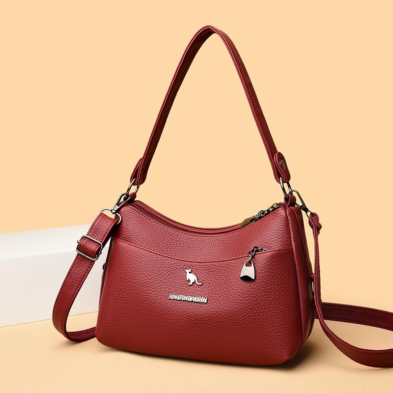 Женская сумка через плечо из ПУ большой вместимости