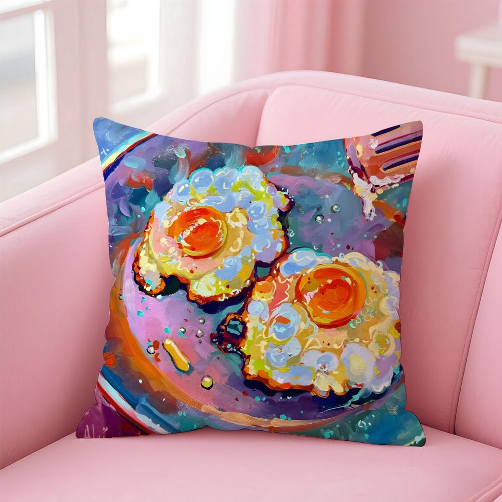 fashion breathtaking colors AAlai Ganuza ART Cushion Cover Pillowcase Short Plush Invisible zipper Room Sofa Cushion Cover