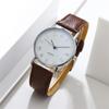 Простые женские кожаные часы с римскими цифрами, кварцевые аналоговые часы, повседневные деловые деловые часы