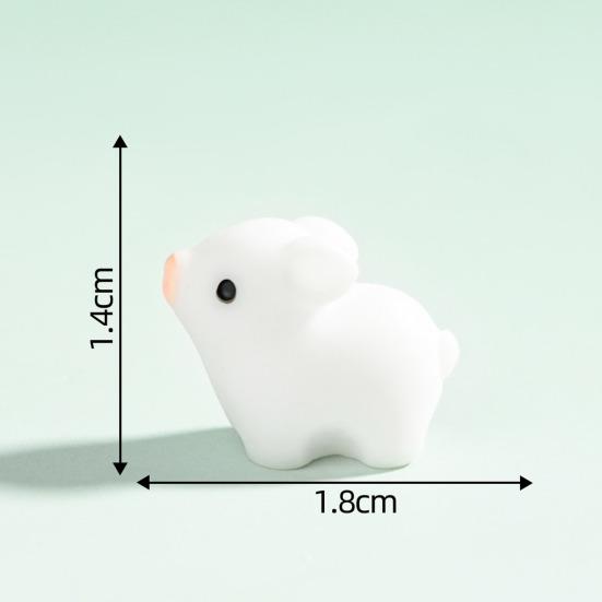 Yousheng 6 шт. Миниатюрная фигурка свиньи из смолы, украшение в виде свиньи, декор для кашпо, мультяшная статуэтка мини-свиньи для мха, микроландшафт, садовые аксессуары для фей