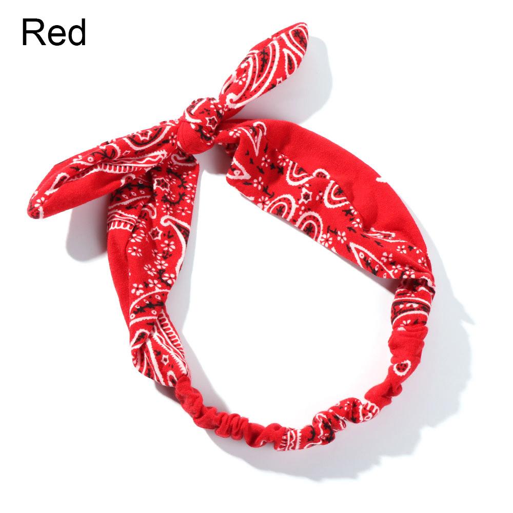 Аксессуары для волос Эластичные повязки на голову с принтом и перекрестным узлом Банданы Ободки Резинки для волос для девочек