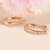 1 пара серег-колец золотого цвета для женщин и девочек, модные повседневные ювелирные изделия с цирконием, аксессуары