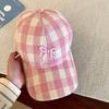 Солнцезащитная Регулируемая Уличная Повседневная Кепка Бейсболка Snapback Девочка Kpop KFashion Стиль Корейская Милая Женская Для Кепки Бейсболки Клетчатая Бант Шляпы