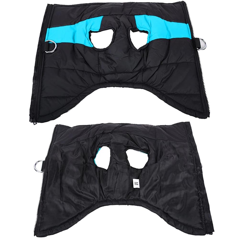 Dog Ski Suits Winter Warm PP Cotton Pet Clothing for Small Big Dog Sleeveless D-ring Big Dog Jumpsuit Water Proof Splicing Cover