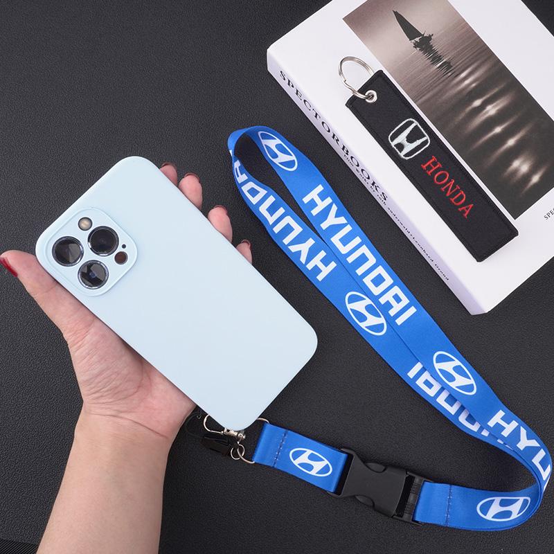 EKSBU1 Car Keychain Neck Wear ID Card Pass Lanyard Nylon Long Keyring Ribbon For Honda Civic FIT Accord Prelude CRV CRX Jazz HRV Pilot