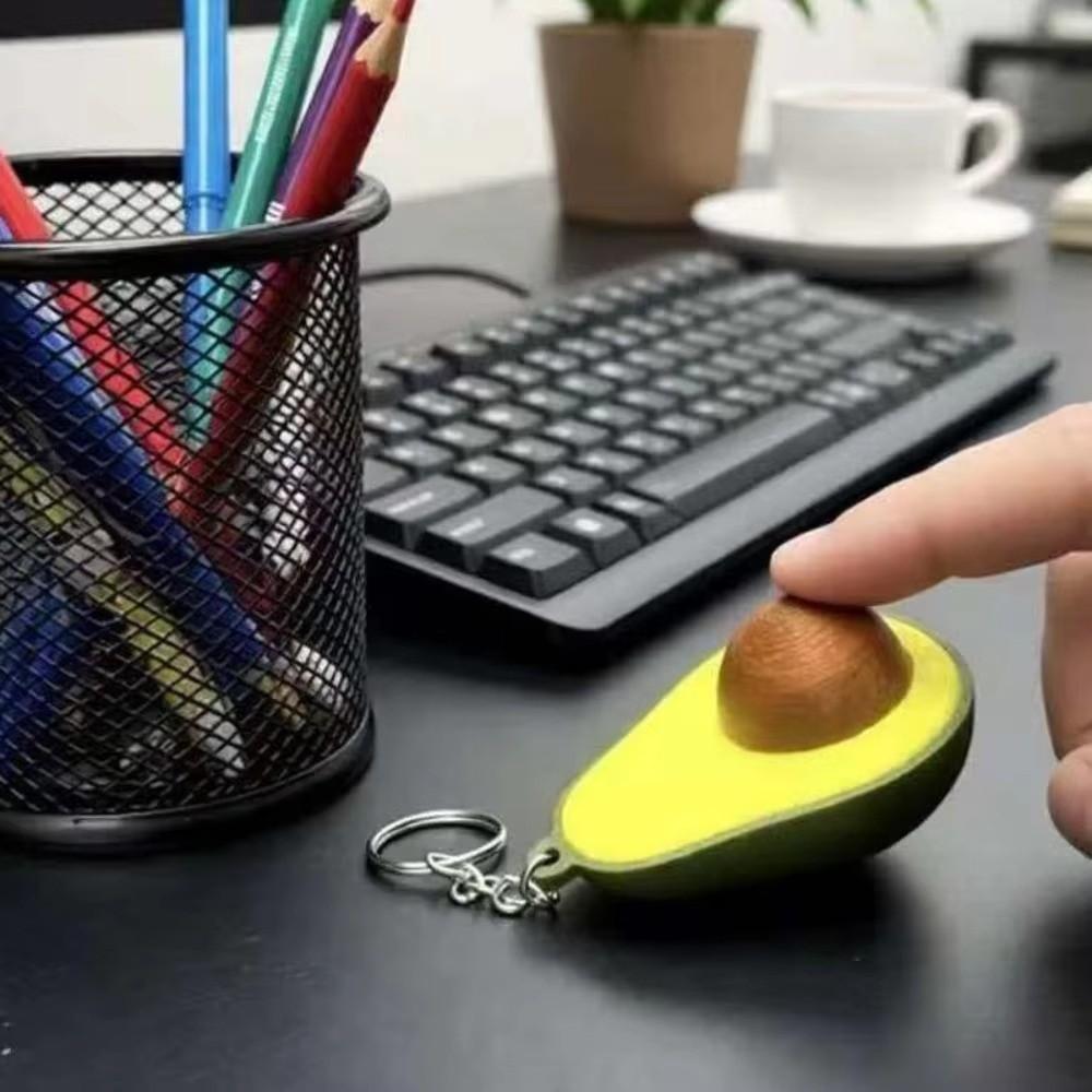 Calming Sensory Avocado Clicker Keychain Funny Finger Button Pendant New Bag Pendant Teens Adult