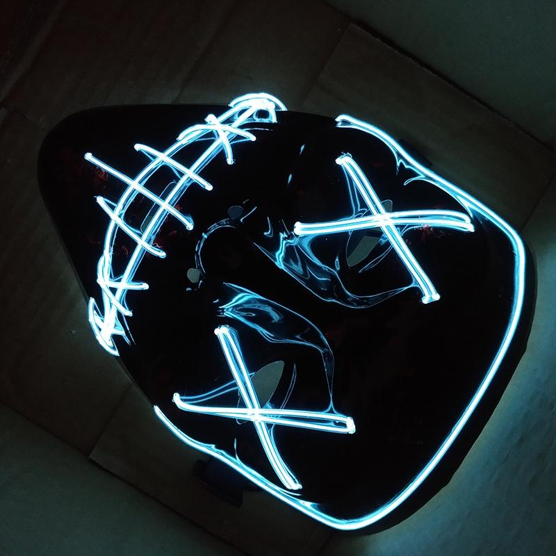 Led Light Mask Up Funny Mask The Purge Election Year Ideal For Halloween And Cosplay Events