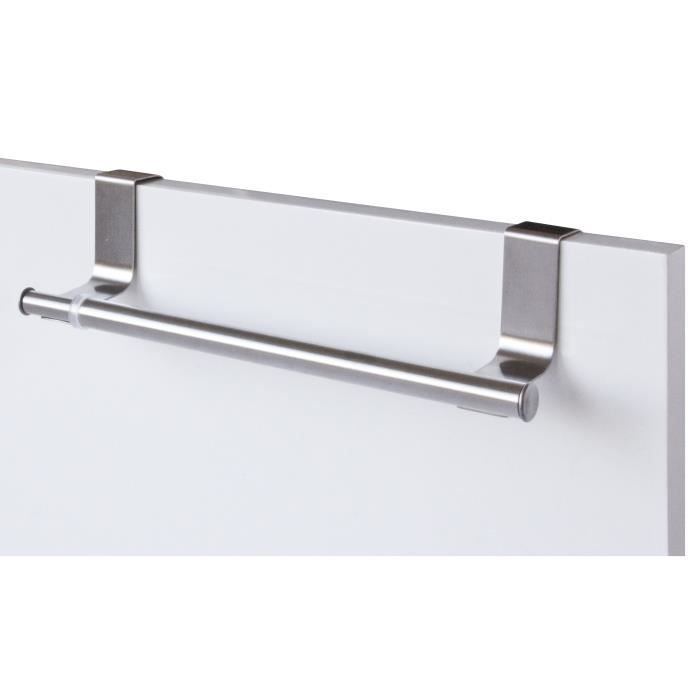 Porte-serviettes - Chromé - Extensible - Inox brossé - 35 x 3,5 cm - Design contemporain