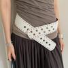 Snap Button Rivet Waist Belt Gothic Dress Jeans Belt Personalized Wide Women's Belt Ladies