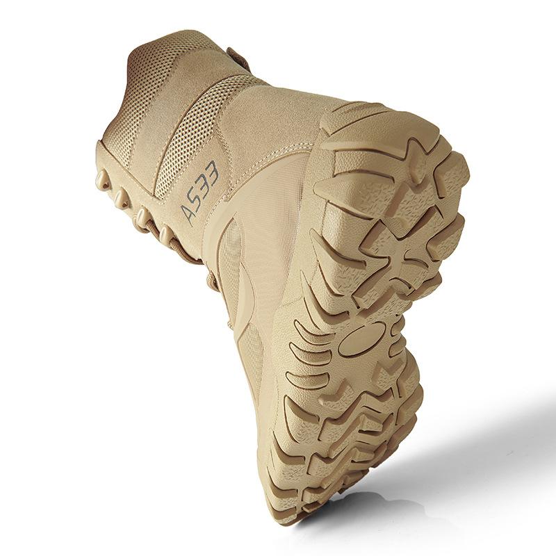 Модные мужские высококачественные фирменные кожаные ботинки, тактические ботинки для пустыни, мужская обувь для походов на открытом воздухе, рабочие защитные ботинки