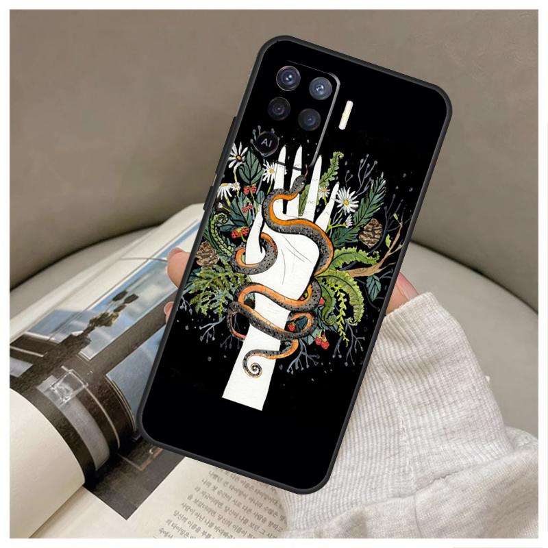 Чехол-рука-змея для OPPO A53 A5 A9 2020 A96 A76 A16 A54 A74 A94 A58 A78 A98 A52 A72 A15 A17 A57 A77 A79