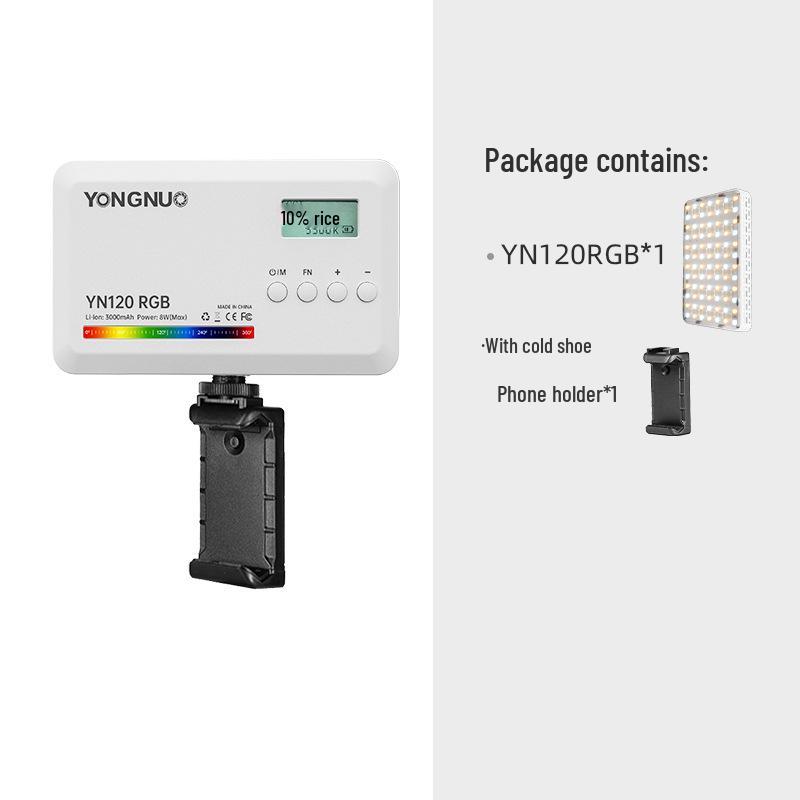 Портативный светодиодный свет Yongnuo YN120 RGB - Регулируемая цветовая температура для прямых трансляций и влогов