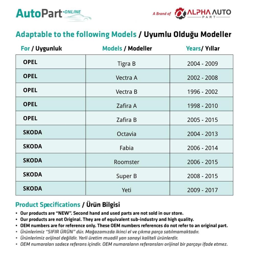 Roof Antenna Bar for Volkswagen, Skoda, Seat