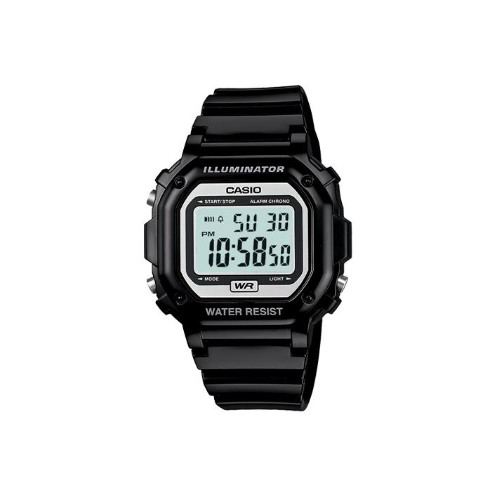 Casio Цифровые кварцевые часы Мужские часы Синий циферблат Ремешок из смолы F-108WHC-1A