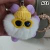 Hairball Small Coal Ball Elf Key Chain Cute Bag Pendant Female Pendant Small Monster Keychain Doll