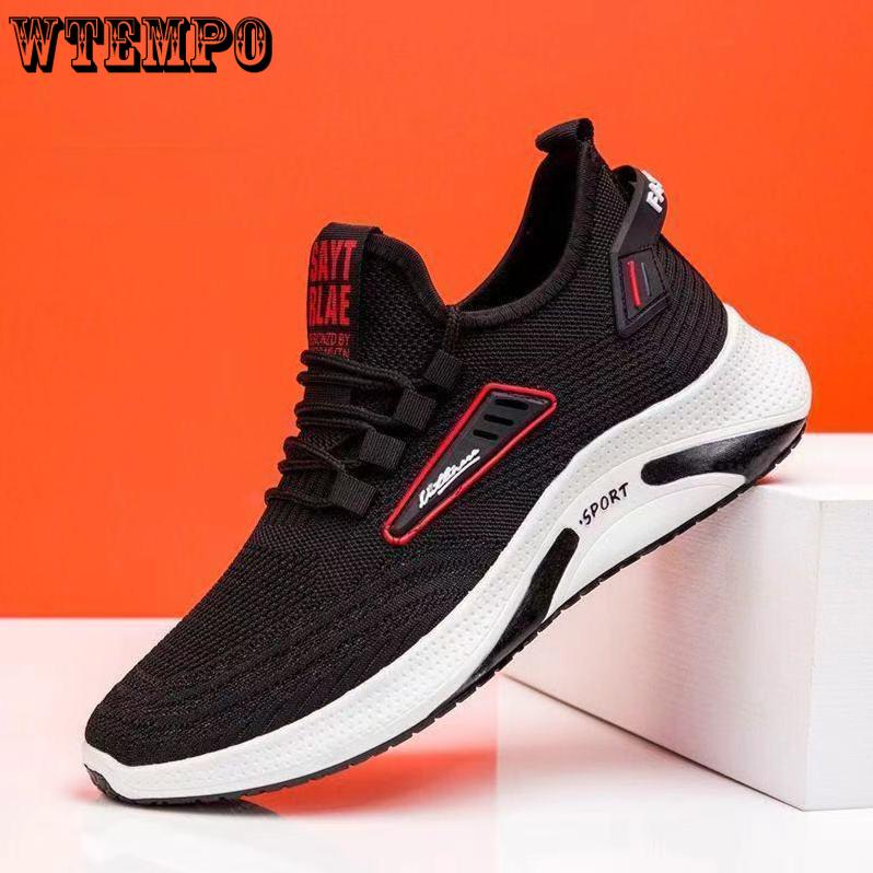 Черная спортивная обувь, дышащая мужская обувь с сеткой, нескользящая обувь на мягкой подошве, новая мода на весну и осень