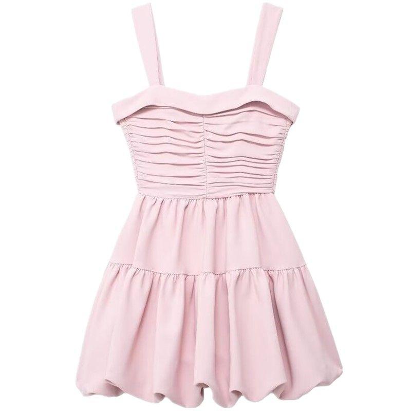 Fashion Style 2024 Summer New Arrival Female Laminated Decoration Pendant Balloon Sling Mini Dress 3435324