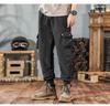 Spring and Autumn Men's Fashion Casual Multi-pocket Cuffed Cargo Pants