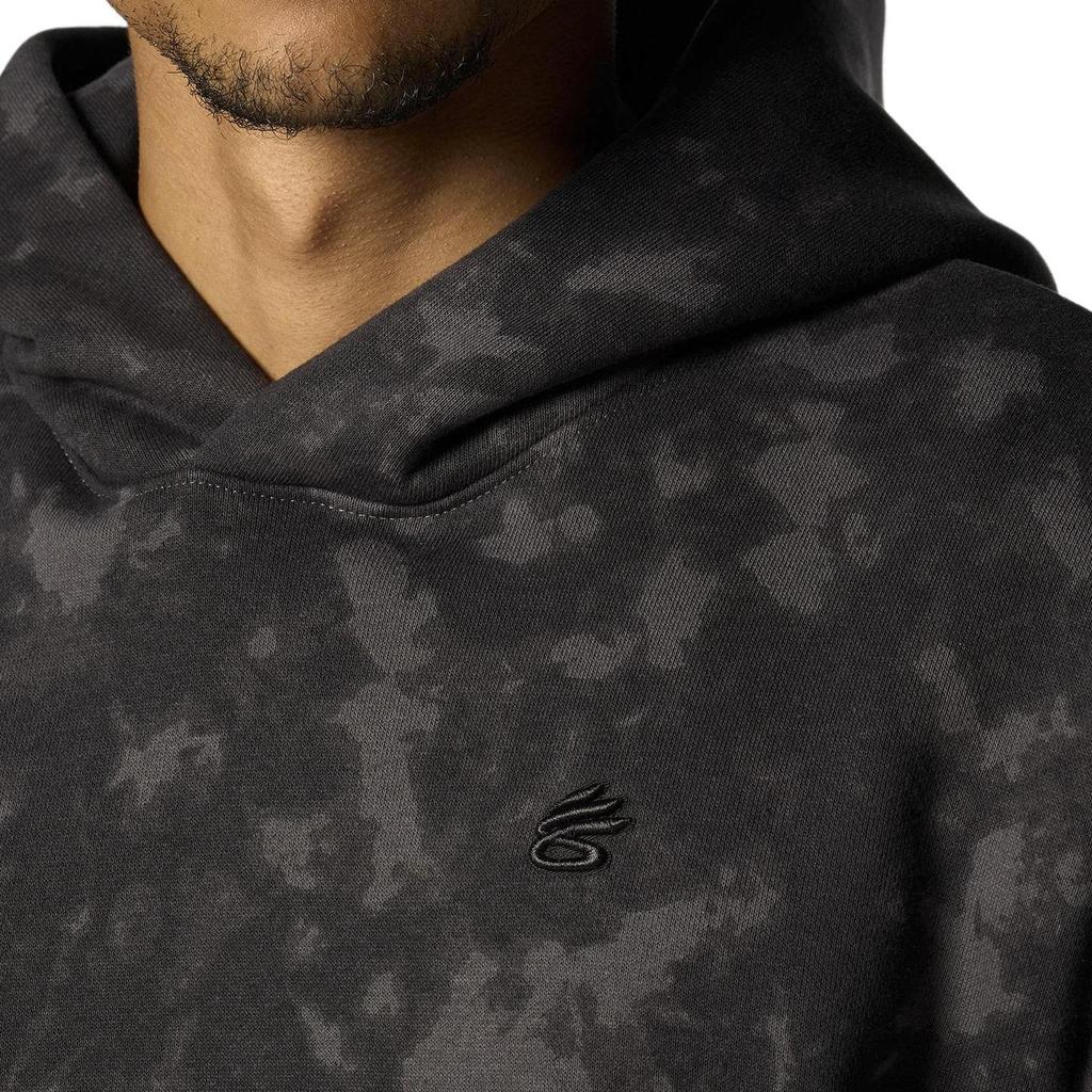 Under Armour Повседневная толстовка с капюшоном Tie-Dye, свободные мужские топы, черный, серый 1380326-010