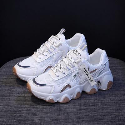 Мода Весна Новые Дышащие Сетчатые Кроссовки Папа Женские Модные Вулканизированные Кроссовки На Толстой Подошве Студенческие Женские Кроссовки для Бега Zapatillas Mujer