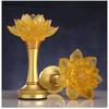 Стеклянный подсвечник в виде лотоса, передний храм Будды, домашнее жертвоприношение, молитва о благоприятности, 2 шт./лот