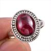 Натуральный гранат драгоценный камень ручной работы 925 пробы серебро подарок кольцо S.7 J0i27